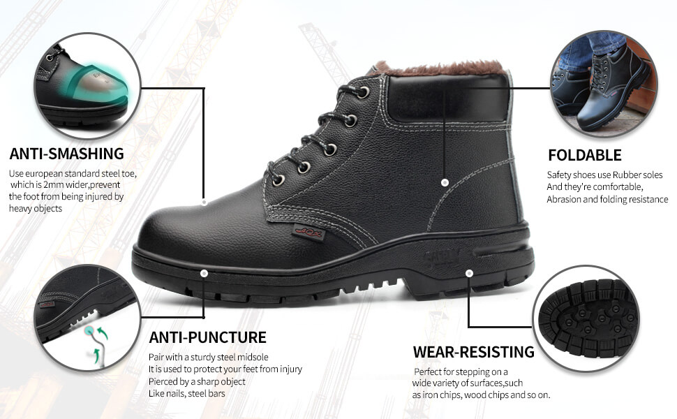 GUYISA cowhide safety boots