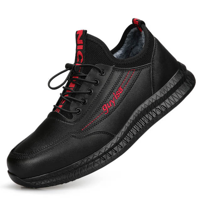 GUYISA safety shoes lined with cotton for winter wear-resistance
