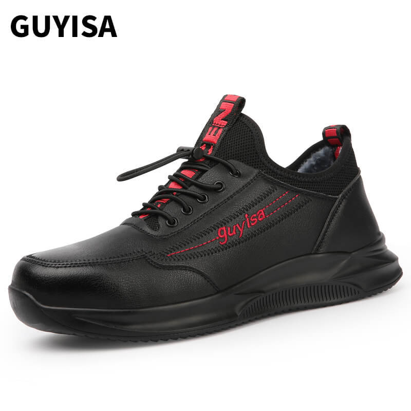 GUYISA safety shoes lined with cotton for winter wear-resistance