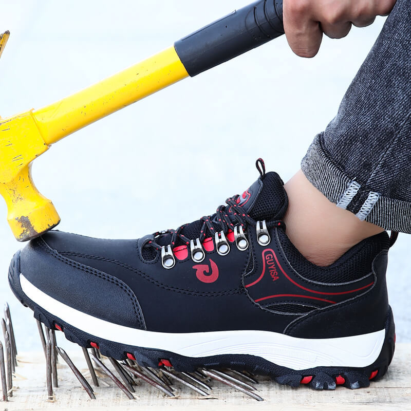 GUYISA safety shoes with steel toe anti-puncture midsole for cunstruction site