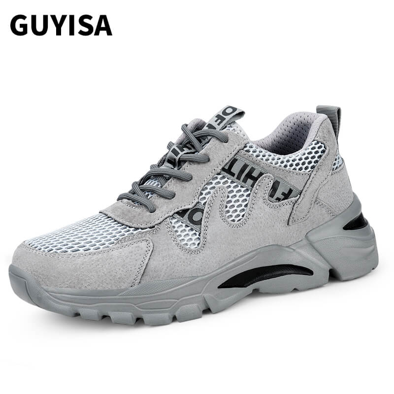 Grey Lightweight Breathable Safety Shoes Men's Women's Anti Puncture ...