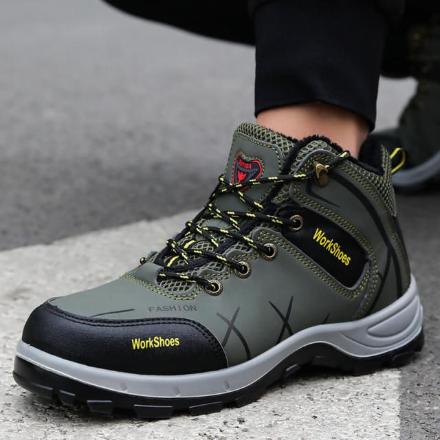 GUYISA 2130 Space Leather Thermal Steel Toe Safety Functional Shoes