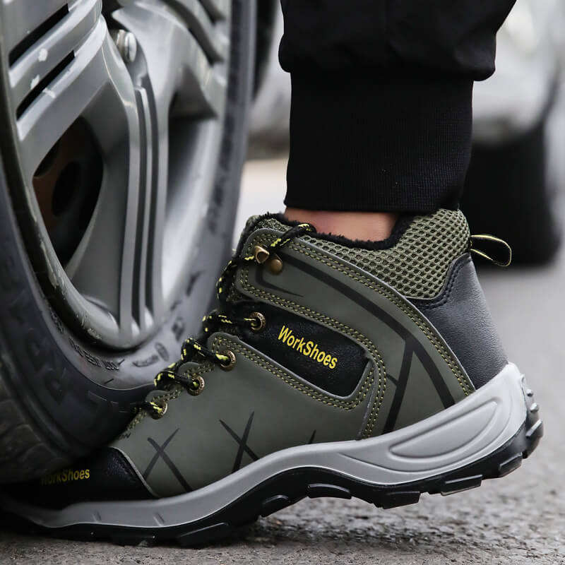 GUYISA 2130 Space Leather Thermal Steel Toe Safety Functional Shoes