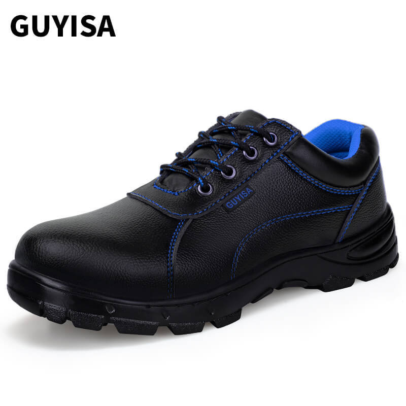 GUYISA New Fashion  work shoes waterproof for men leather upper