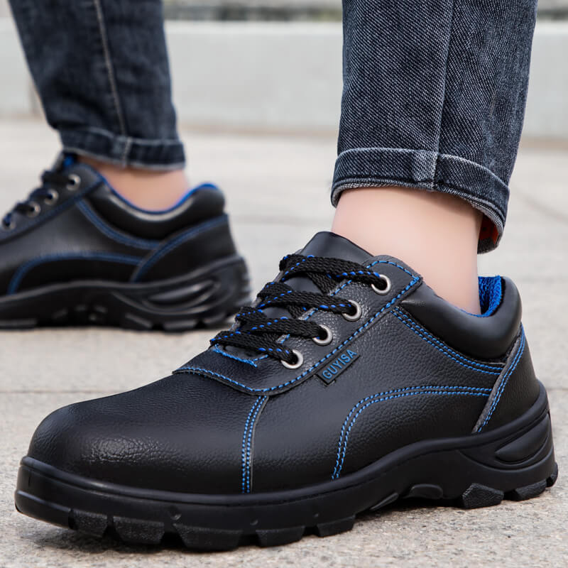 GUYISA New Fashion  work shoes waterproof for men leather upper