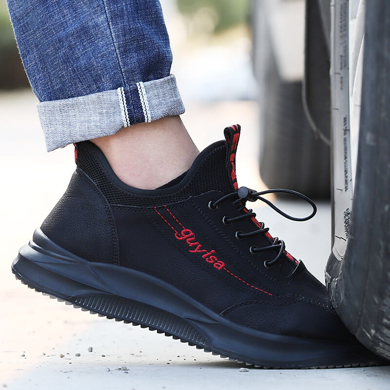 Work shoes Anti-puncture Steel Toe Black waterproof men