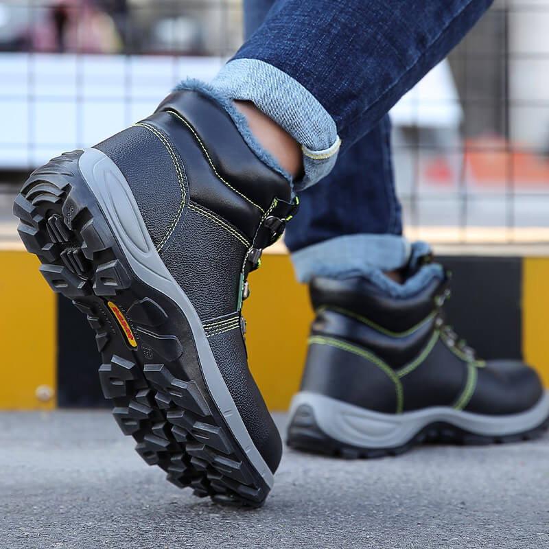 GUYISA  Women Steel Toe Work Shoe  Winter Industrial Construction