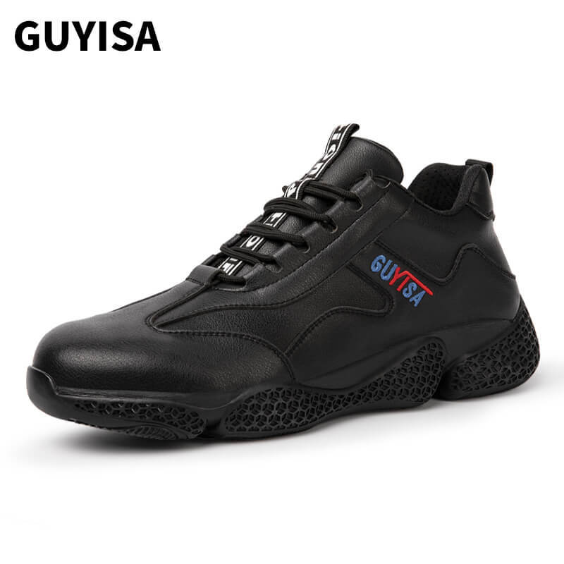 GUYISA Safety Shoes Men Fashion Safety Work Shoe with Steel Toe