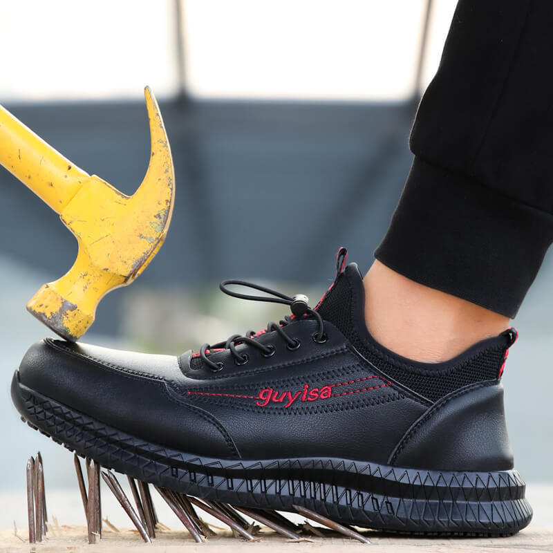 GUYISA fashionable safety shoes water proof leather with steel toe