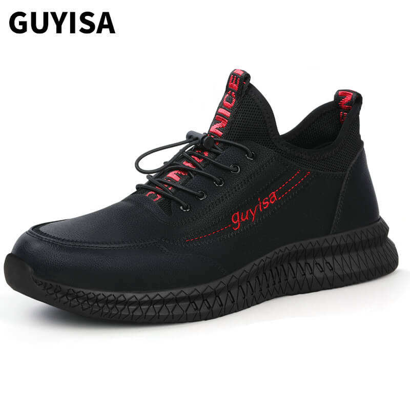 GUYISA fashionable safety shoes water proof leather with steel toe