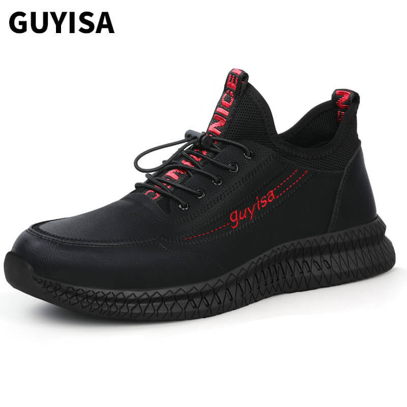 GUYISA fashionable safety shoes water proof leather with steel toe