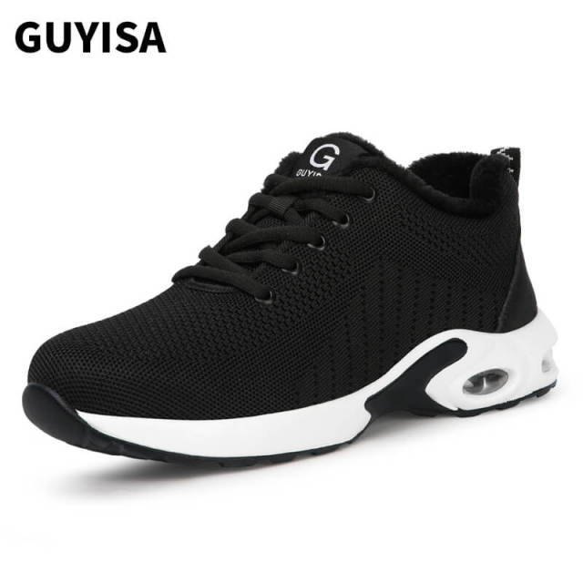 GUYISA Steel Toe  Warm Safety Work Shoes Lightweight Puncture Proof Industrial