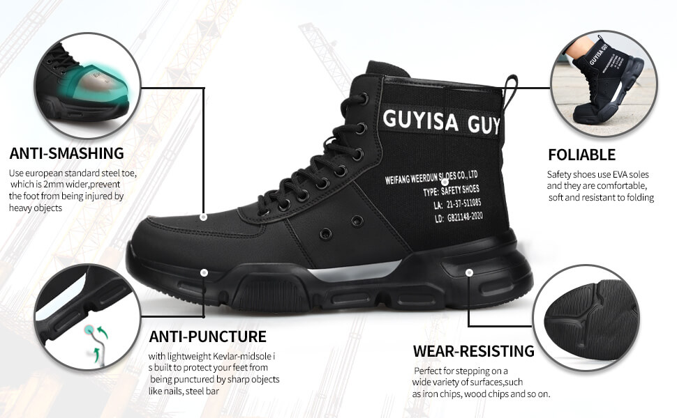 GUYISA comfortable work shoes