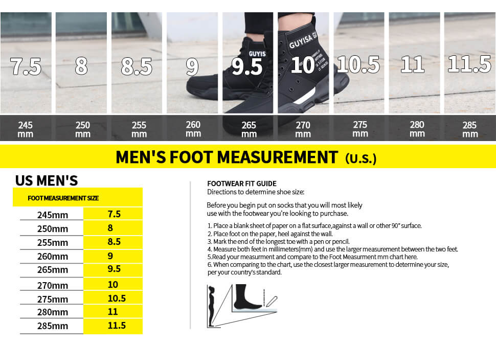 GUYISA safety shoes with steel toe