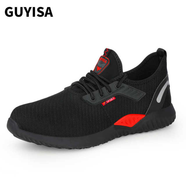 GUYISA quality work shoes that are made for concrete for men steel toe