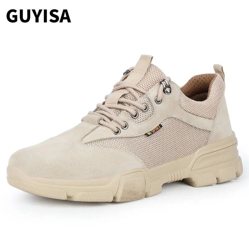 GUYISA 2021 New Design Safety Shoes  Leather upper non slip work shoes