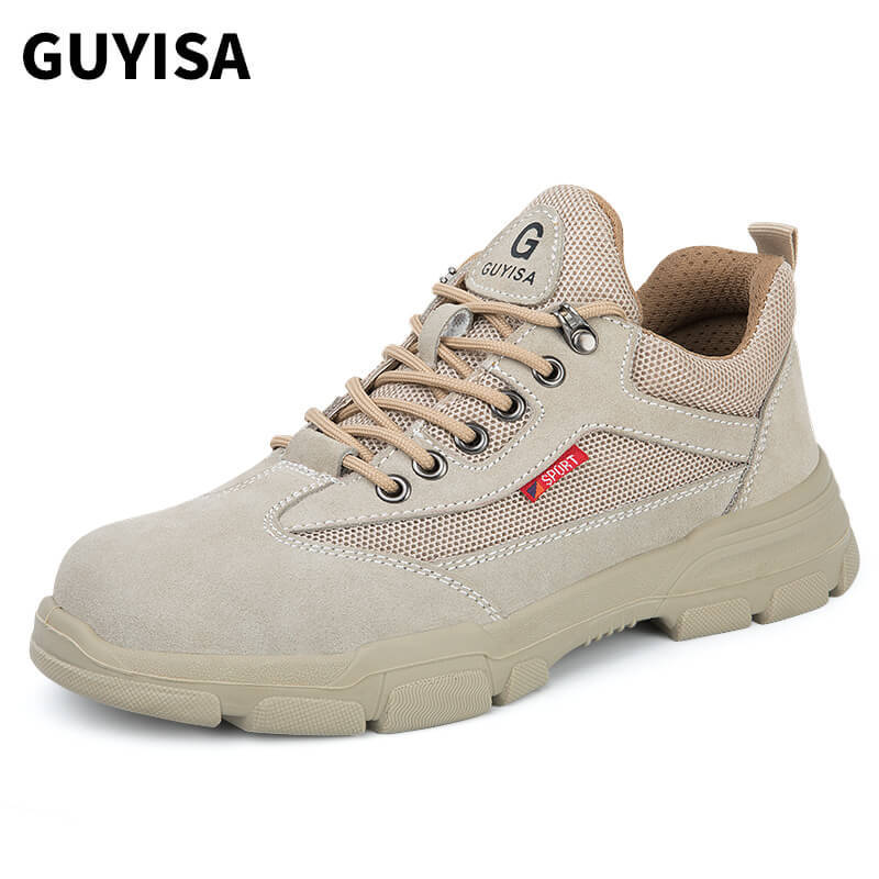 GUYISA 2021 New Design Safety Shoes  Leather upper non slip work shoes