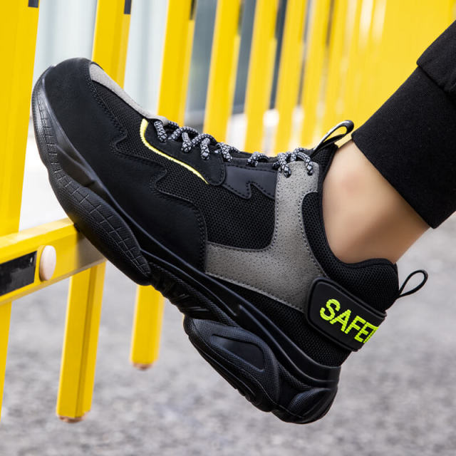 GUYISA Wholesele work shoes Light  Breathable Vamp Steel Toe for Outdoor