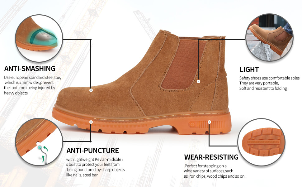 GUYISA Professional Anti Slip Welder Fire-resistant Safety Shoes for Men