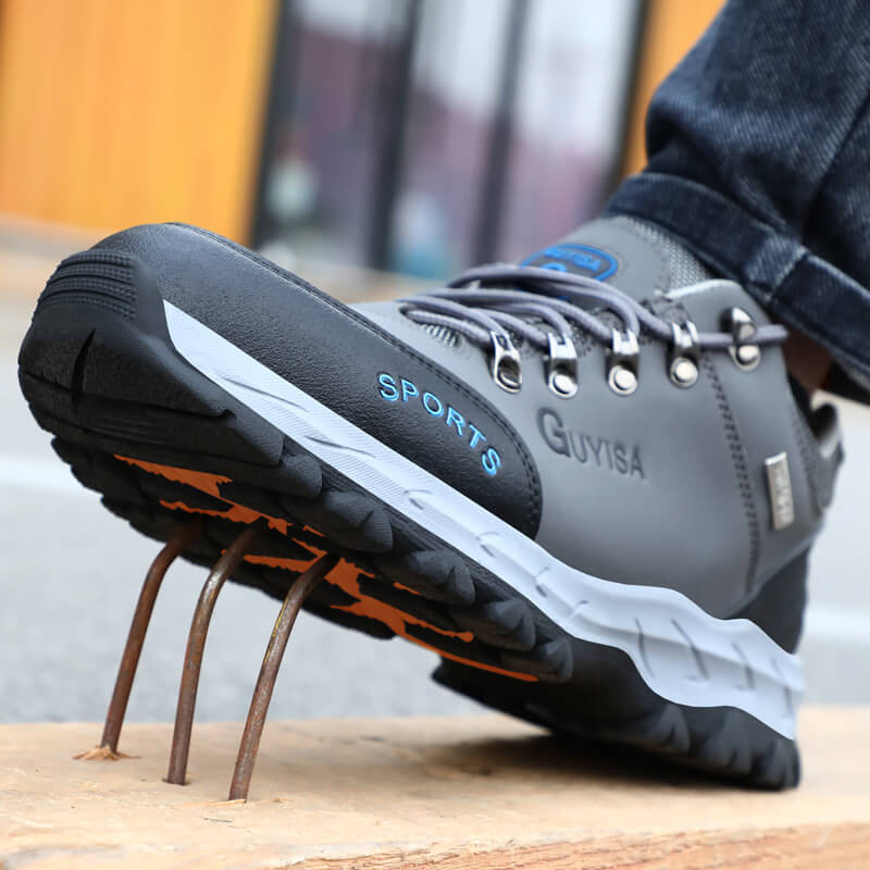 GUYISA Waterproof Work Shoes Comfortable Steel Toe for Construction Site