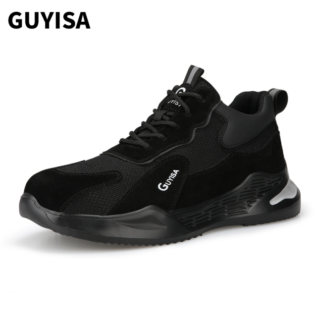 GUYISA OEM  Gray Work Safety Shoe Lightweight Steel Toe Indestructible