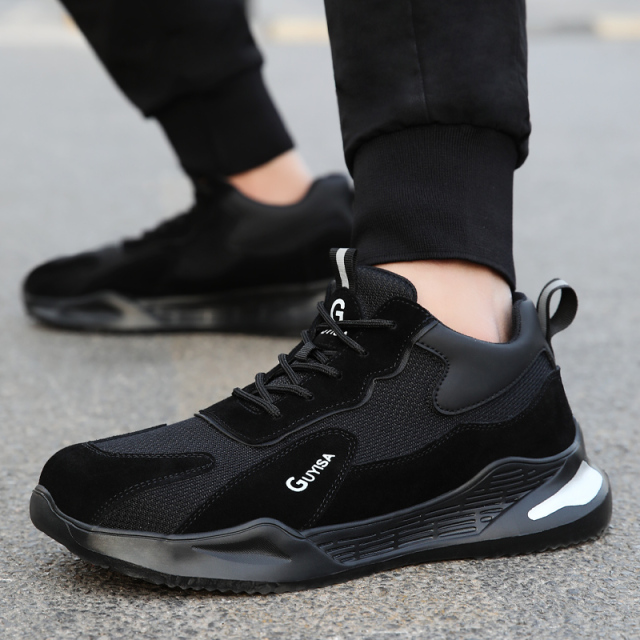 GUYISA OEM  Gray Work Safety Shoe Lightweight Steel Toe Indestructible