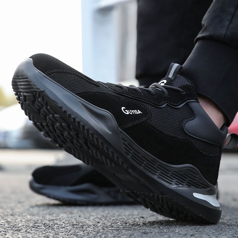 OEM  Gray Work Safety Shoe Lightweight Steel Toe Indestructible