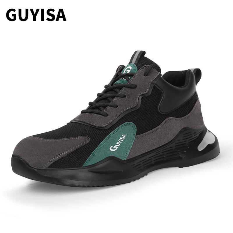 GUYISA OEM  Gray Work Safety Shoe Lightweight Steel Toe Indestructible