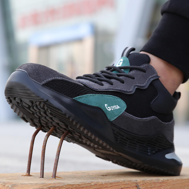 OEM  Gray Work Safety Shoe Lightweight Steel Toe Indestructible