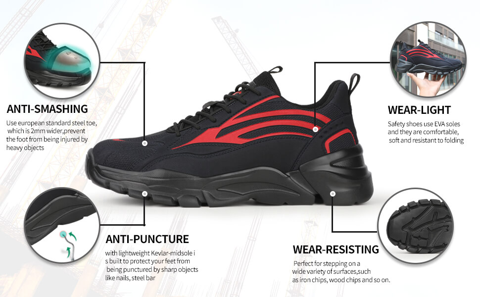 guyisa steel toe running shoes