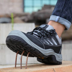 GUYISA steel toe shoes men, safety work reflective  trip puncture proof footwear industrial & construction shoe