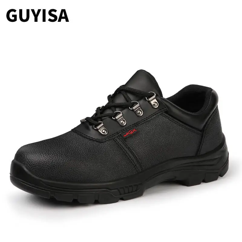 GUYISA safety shoes with steel toe high quality waterproof leather for men