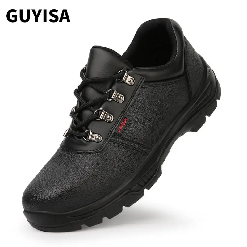 GUYISA safety shoes with steel toe high quality waterproof leather for men