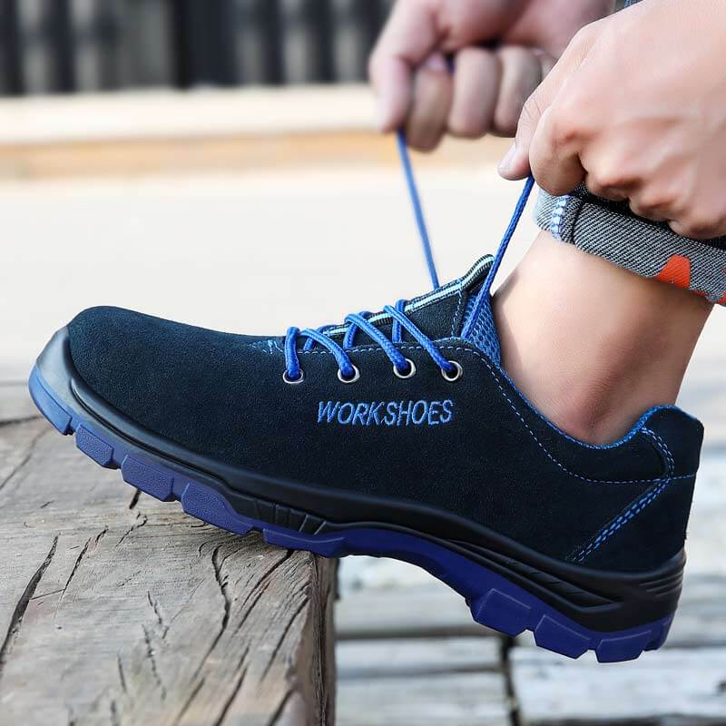 Insulated work shoes men's composite plastic toe cap saftey shoes