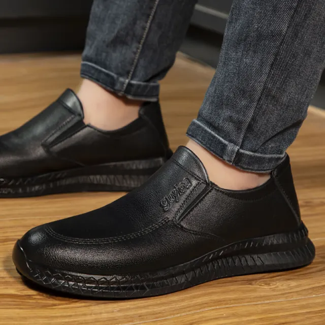 GUYISA mens non slip work shoes restaurant waterproof leather safety shoes GUYISA mens non slip work shoes restaurant waterproof leather safety shoes