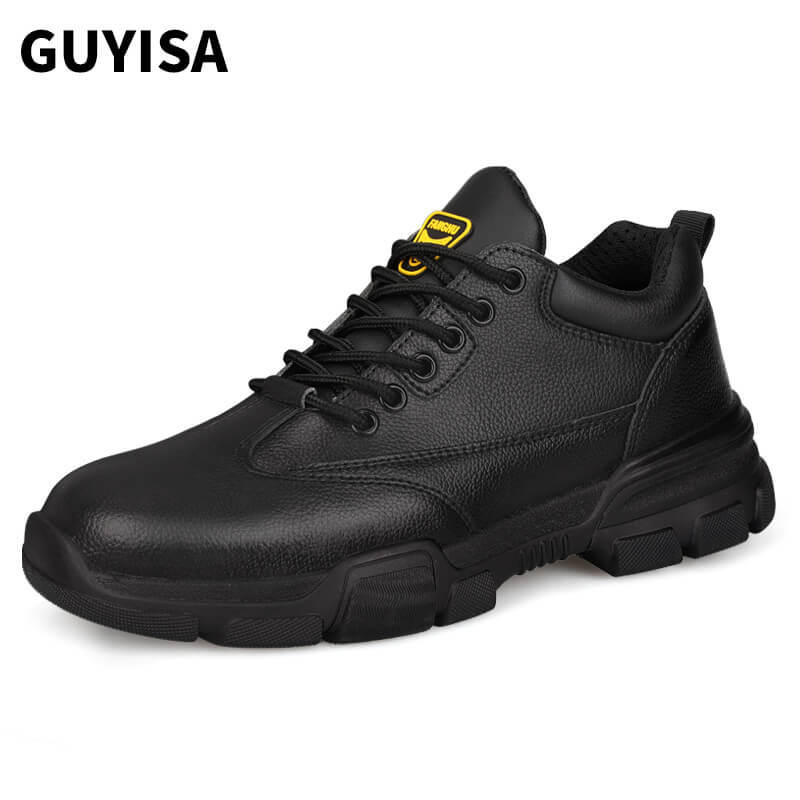 GUYISA  Black Work Shoes  Lightweight  Waterproof  For Construction