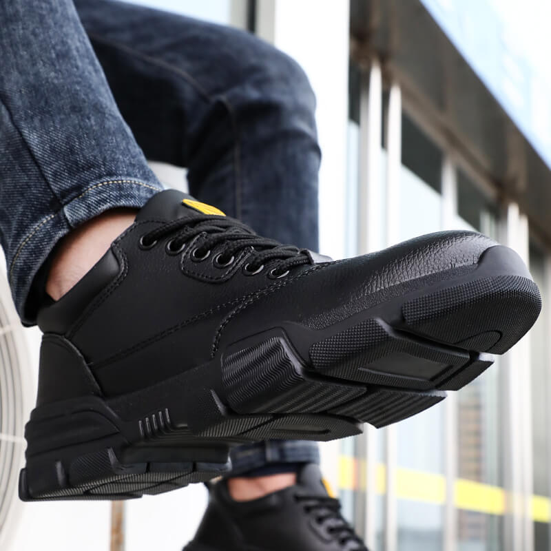 GUYISA  Black Work Shoes  Lightweight  Waterproof  For Construction