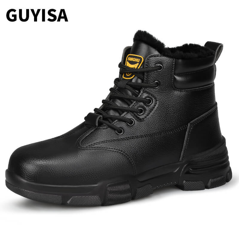 GUYISA  Black Work Shoes  Lightweight  Waterproof  For Construction