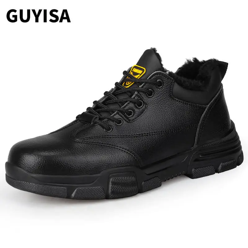 GUYISA  Black Work Shoes  Lightweight  Waterproof  For Construction
