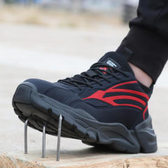Safety work shoes for men steel toe shoes lightweight breathable