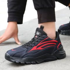 Safety work shoes for men steel toe shoes lightweight breathable