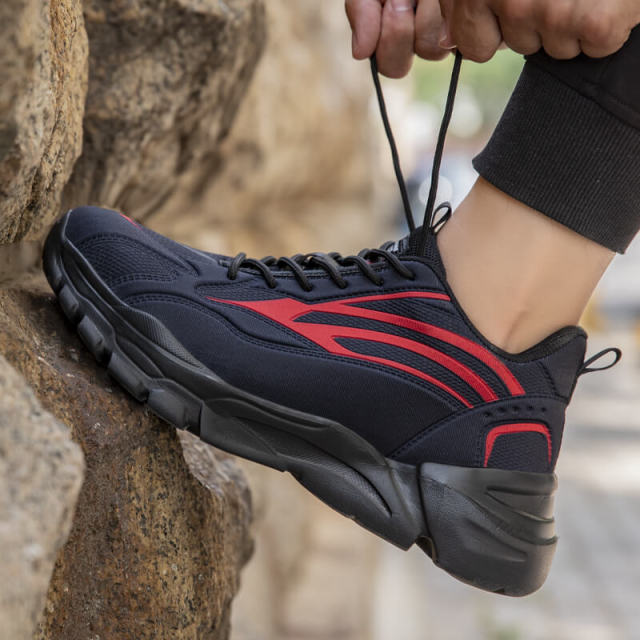 Safety work shoes for men steel toe shoes lightweight breathable