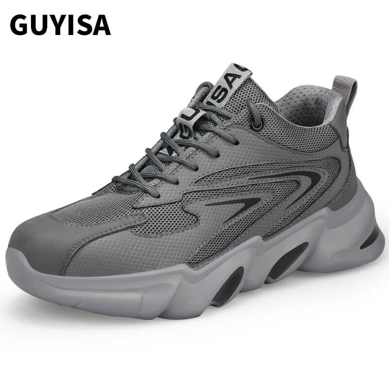 GUYISA lightweight grey safety shoes