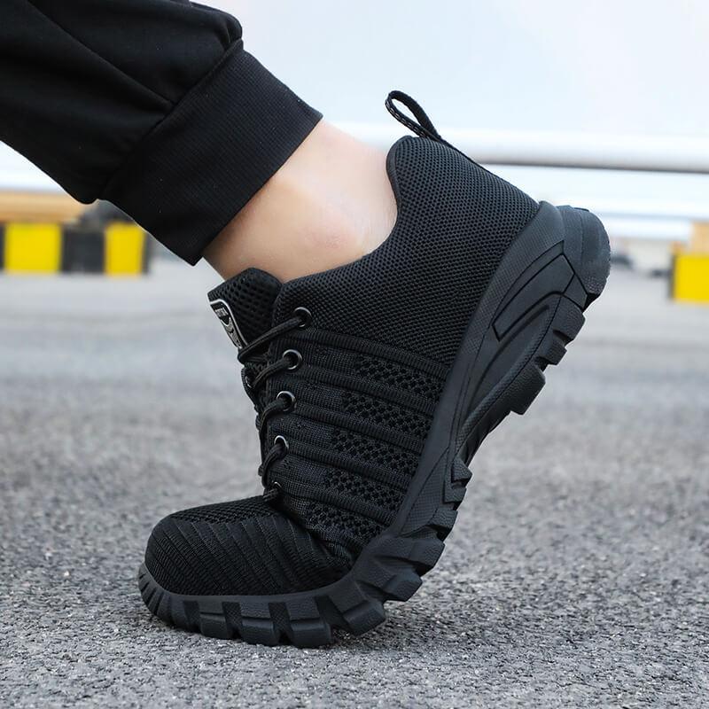 Stylish Industrial Work Shoes Men's Women's Rubber Outsole Wear-resistant Steel Toe Safety Shoes