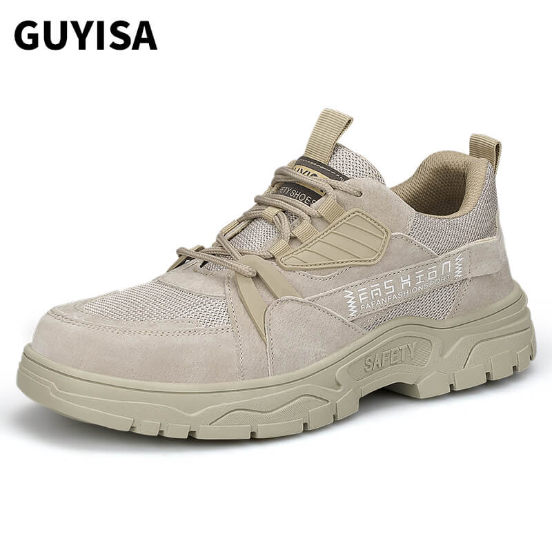 Stylish Industrial Work Shoes Men's Women's Rubber Outsole Wear-resistant Steel Toe Safety Shoes