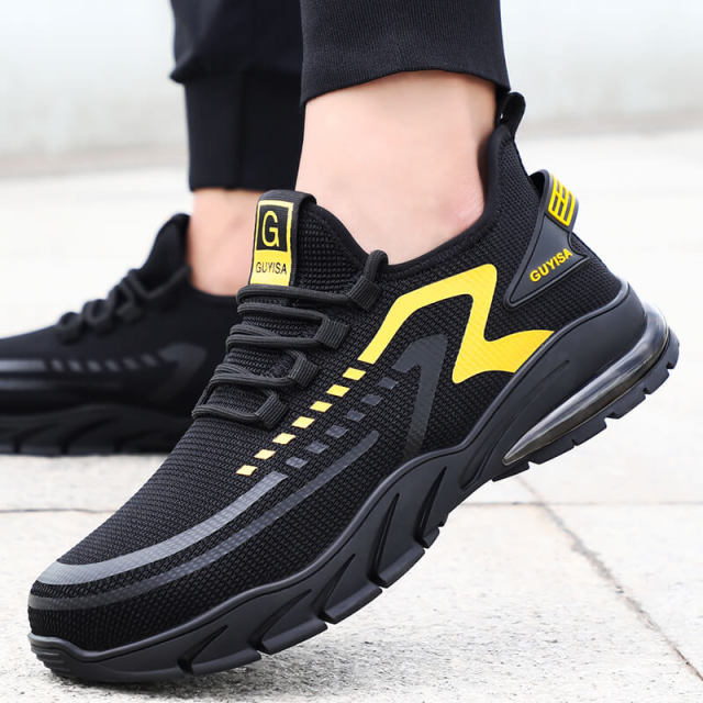 GUYISA 1101YW yellow breathable work shoes