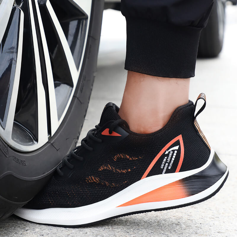 Yellow ultralight soles breathable steel toe safety boots