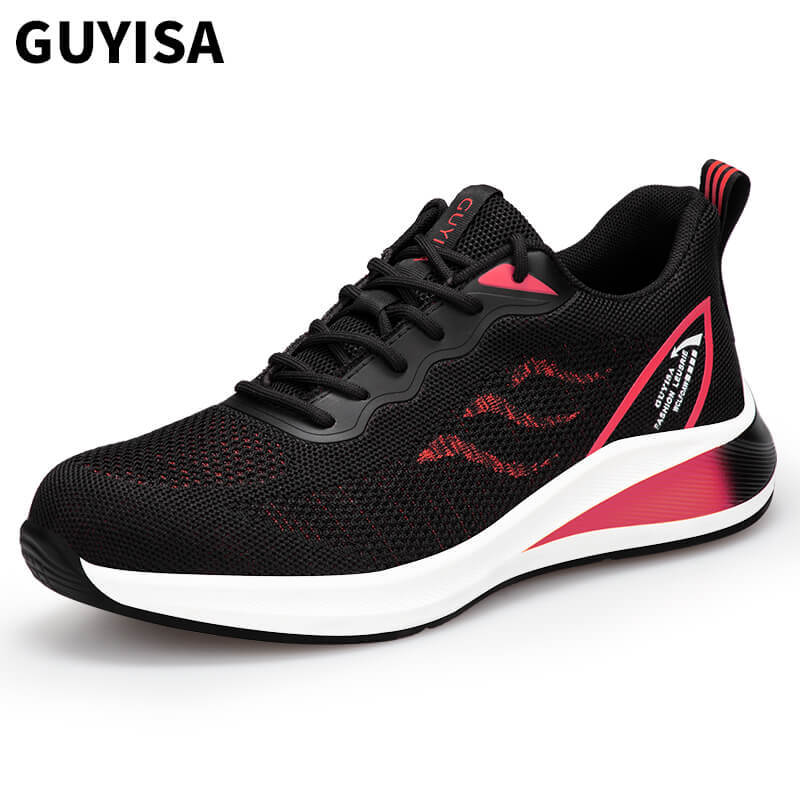 GUYISA 1096RD red breathable lightweight work shoes