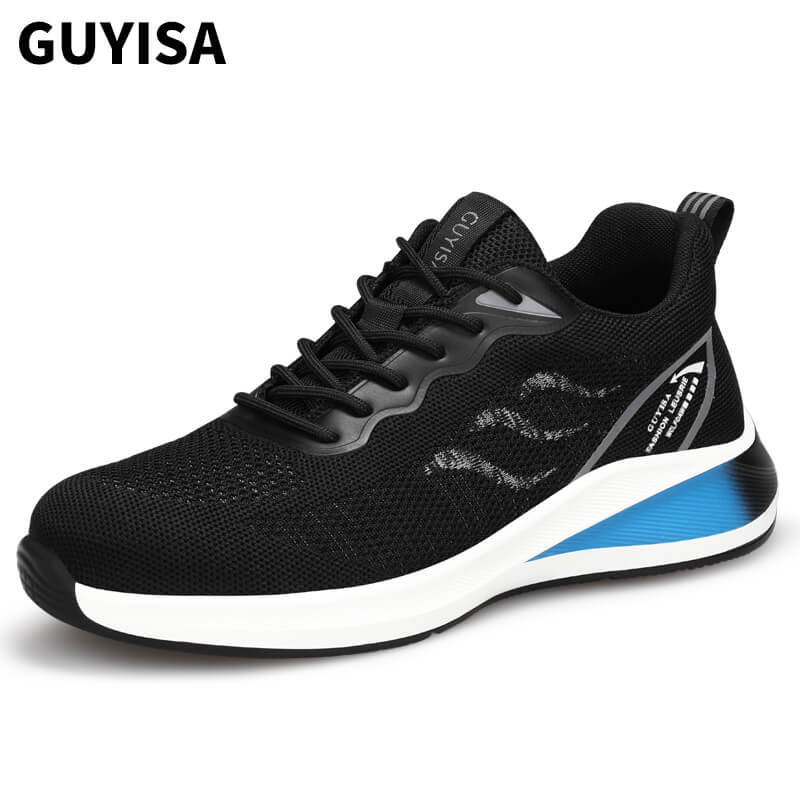 GUYISA 1096BK breathable and light weight work shoes