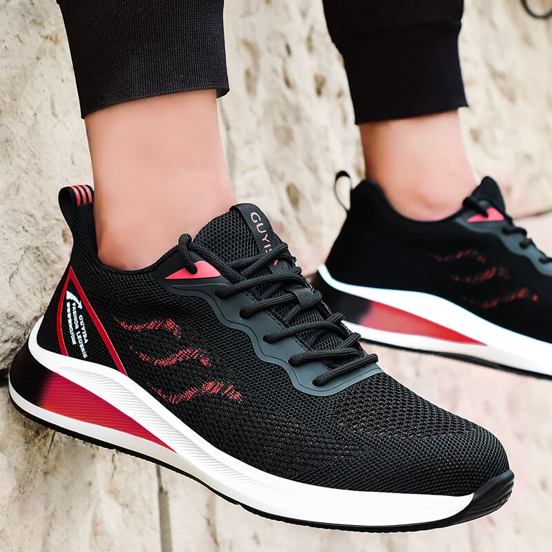 Red ultralight sole steel toe best safety boots for men and women